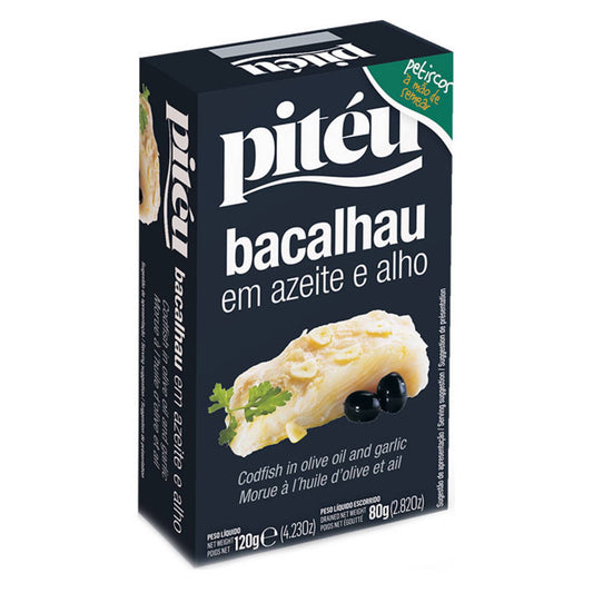 Pitéu Bacalhau em Azeite com Alho 120 gr