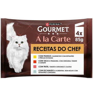 Purina Gourmet A La Carte Comida Húmida para Gato Adulto 4x85 g