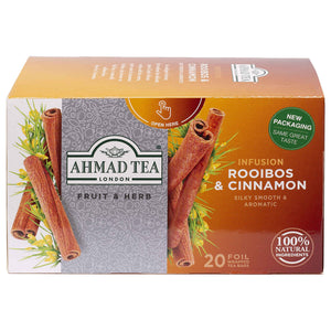 Ahmad Infusão Rooibos e Canela Saquetas 20 un