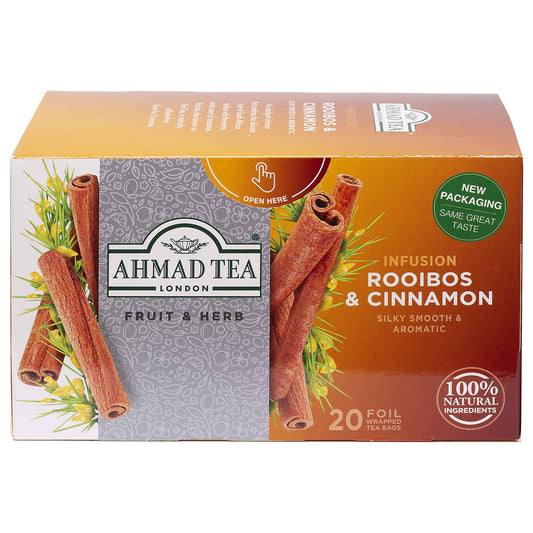 Ahmad Infusão Rooibos e Canela Saquetas 20 un