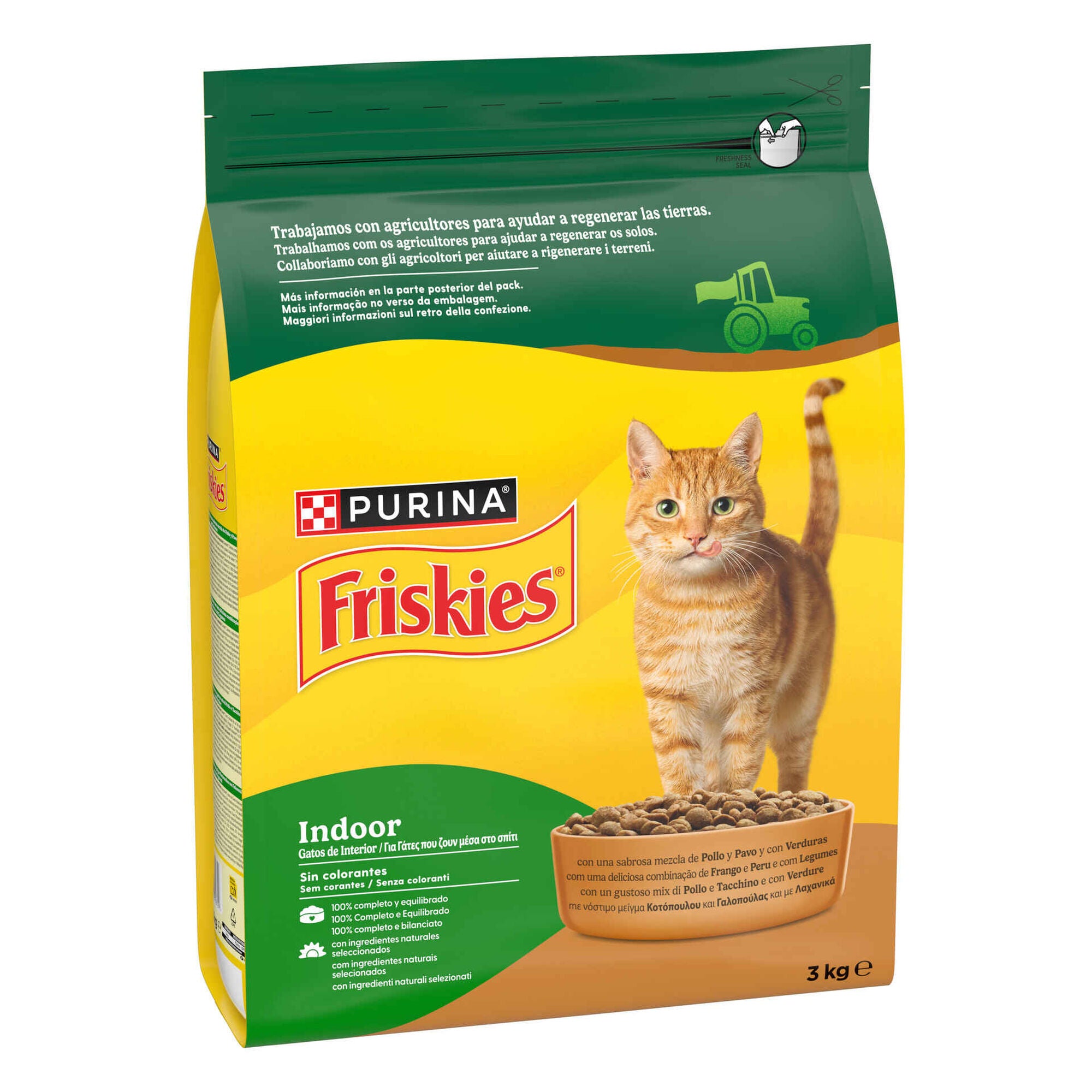 Purina Friskies Ração Gato Adulto de Interior Frango e Peru, 3 kg