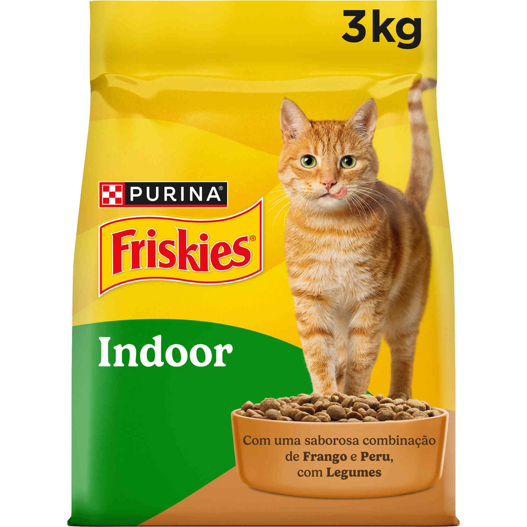 Purina Friskies Ração Gato Adulto de Interior Frango e Peru, 3 kg