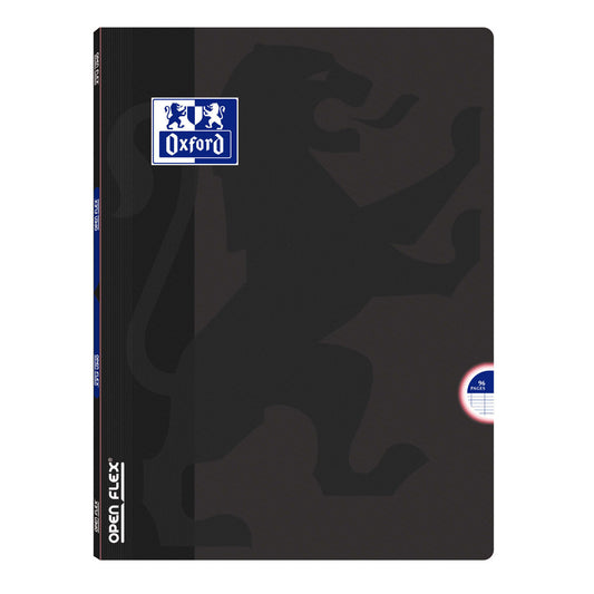 Oxford Caderno Agrafado Openflex A4 90g 48f Pautado - Preto