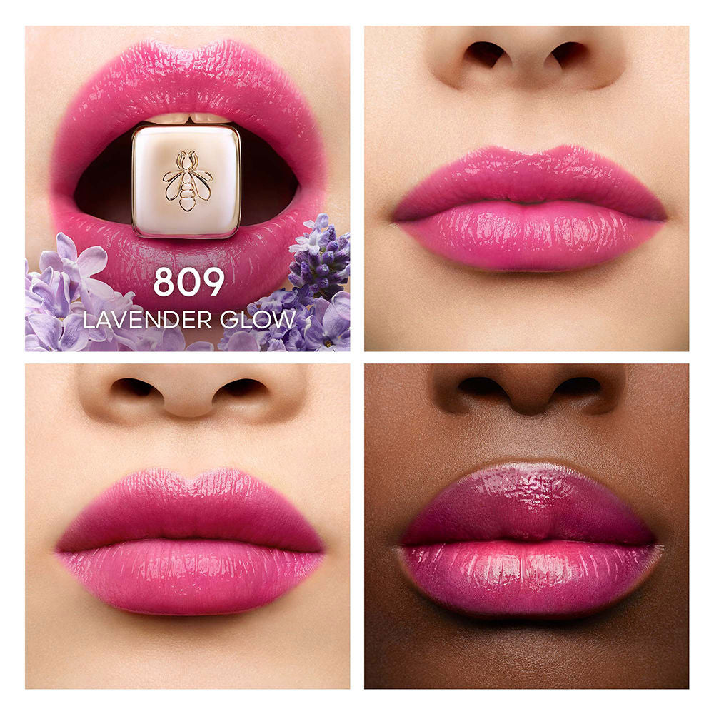 Guerlain Beijo abelha brilho bálsamo reparador labial #809-lavanda 3,2 gr