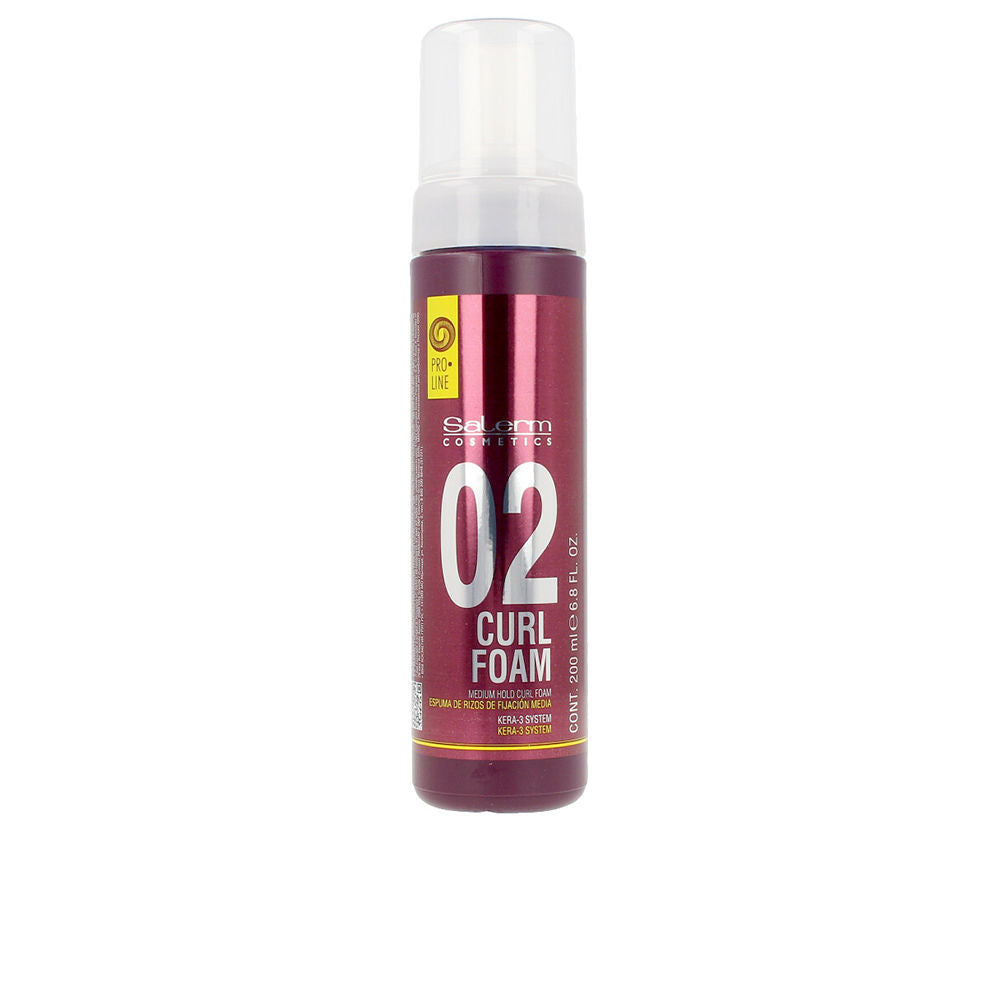 Salerm Mousse de curl 04 espuma de cachos de fixação média 200 ml