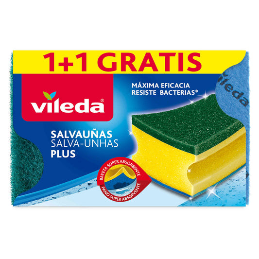 Vileda Esfregão Salva Unhas Anti-bactérias 1+1
