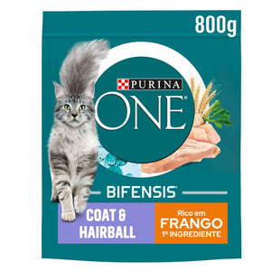 Purina One Ração Gato Adulto Pele e Pelo Frango 800 g
