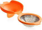 HKH Escalfador de Huevos de Silicona y Acero Inoxidable - Naranja