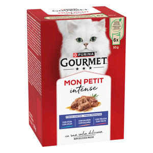 Purina Gourmet Mon Petit Comida Húmida Peixe para Gato Adulto 6x50 g