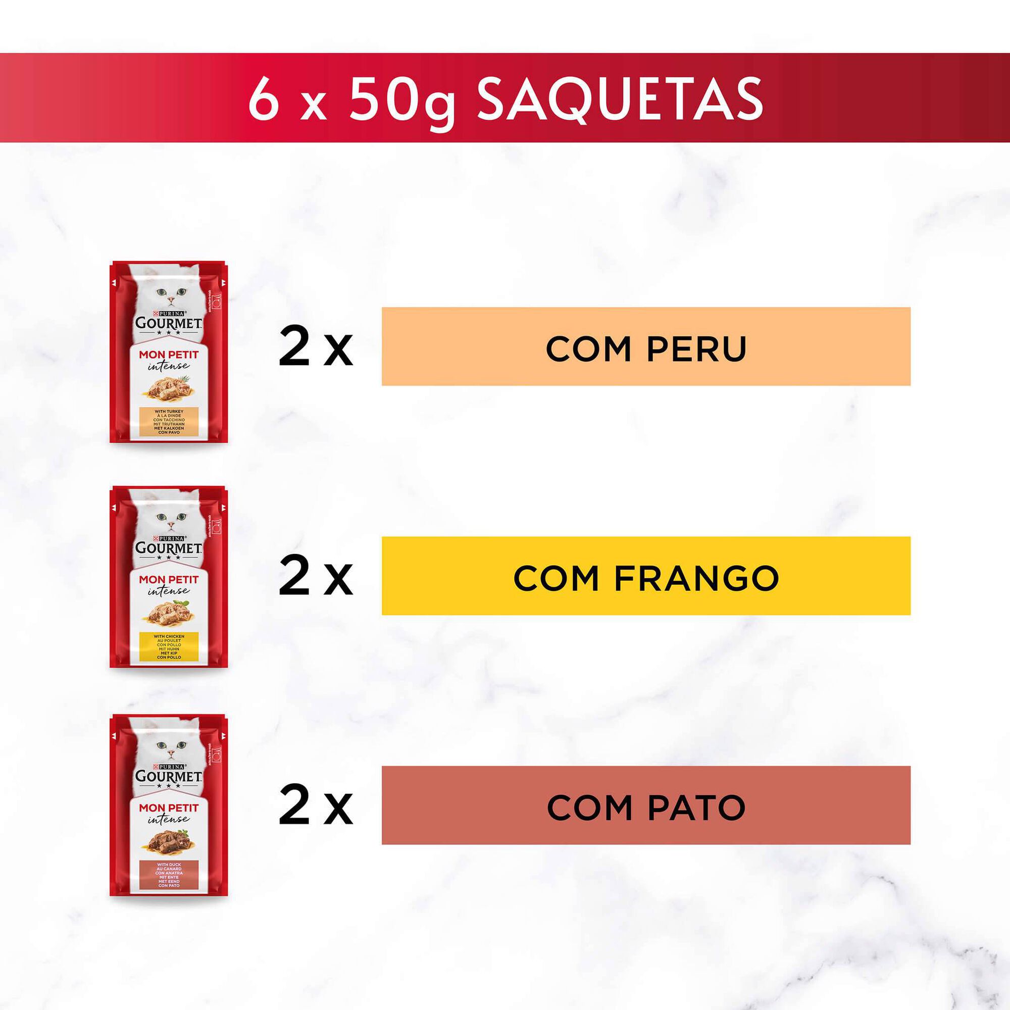 Purina Gourmet Mon Petit Comida Húmida Gato Adulto Aves 6x50 g