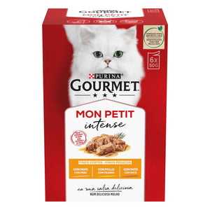 Purina Gourmet Mon Petit Comida Húmida Gato Adulto Aves 6x50 g