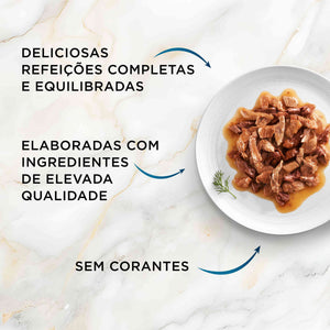 Purina Gourmet Perle Duetos para Gato Adulto, Finos Pedaços em Molho 8x85 g