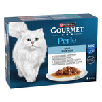 Purina Gourmet Perle Duetos para Gato Adulto, Finos Pedaços em Molho 8x85 g