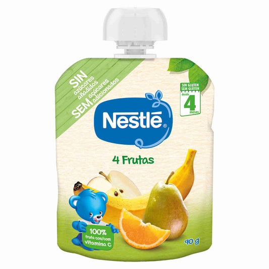 Nestlé Pacotinho 4 Frutas (+4 meses) sem glúten 90 gr