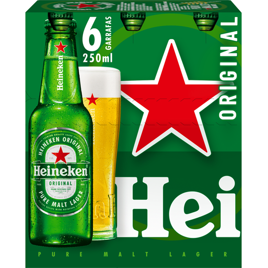 Heineken Cerveja com Álcool Garrafa - Pack 6 x 25 cl