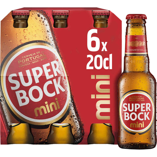 Super Bock Cerveja Mini TP 20 cl - Pack 6 x 20 cl