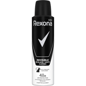 Desodorizante Spray Rexona Men Invisible Black & White 87 g 150 ml