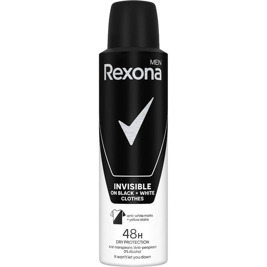 Desodorizante Spray Rexona Men Invisible Black & White 87 g 150 ml