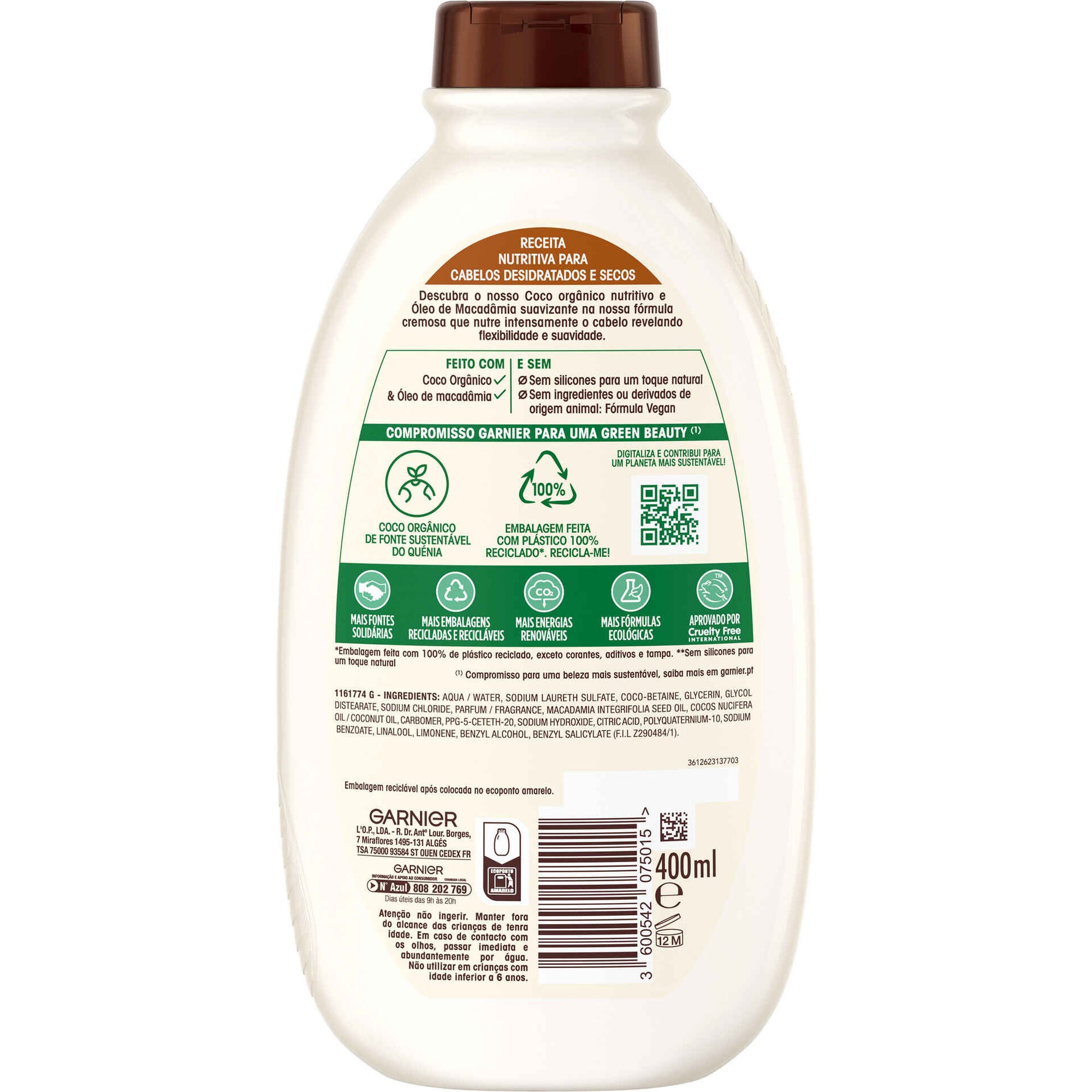 Garnier Ultra Suave Leite de Coco e Macadâmia 400 ml