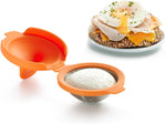 HKH Escalfador de Huevos de Silicona y Acero Inoxidable - Naranja