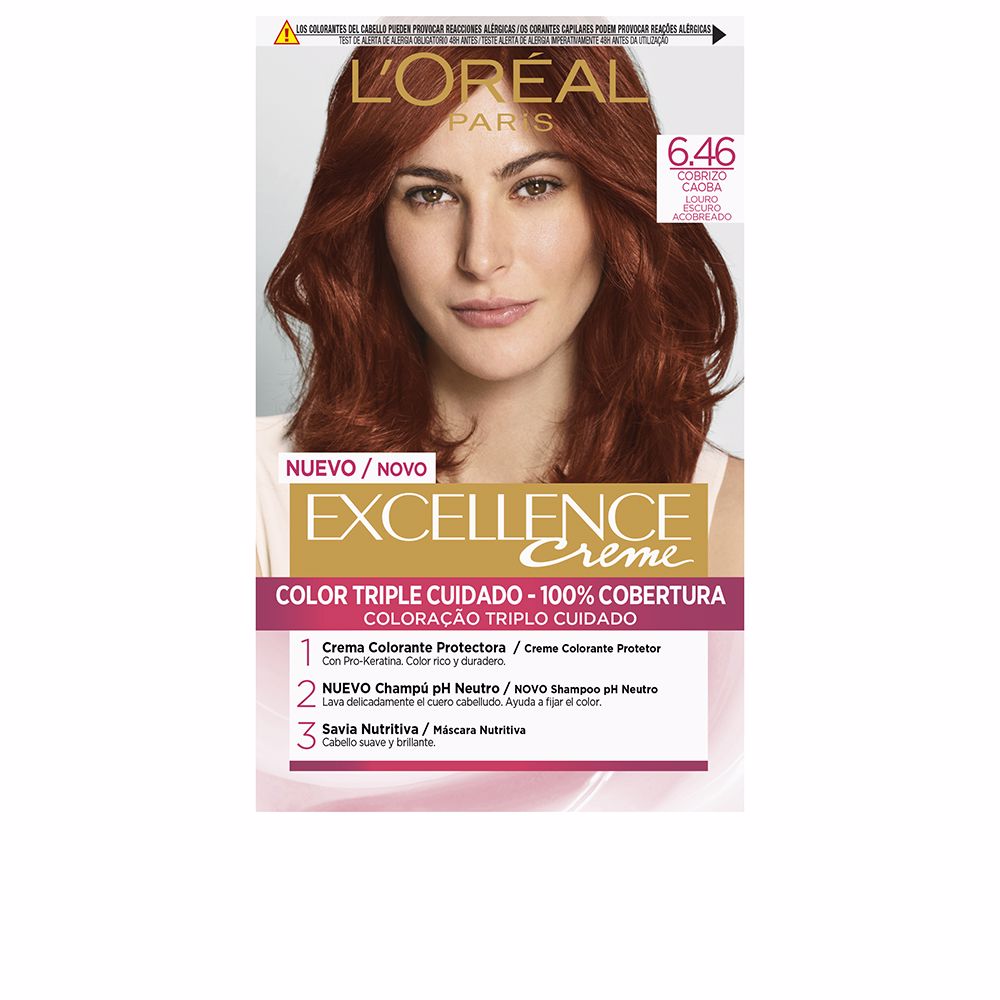 L'Oréal Paris Excellence Creme Coloração Capilar 6.46 Light Copper Red