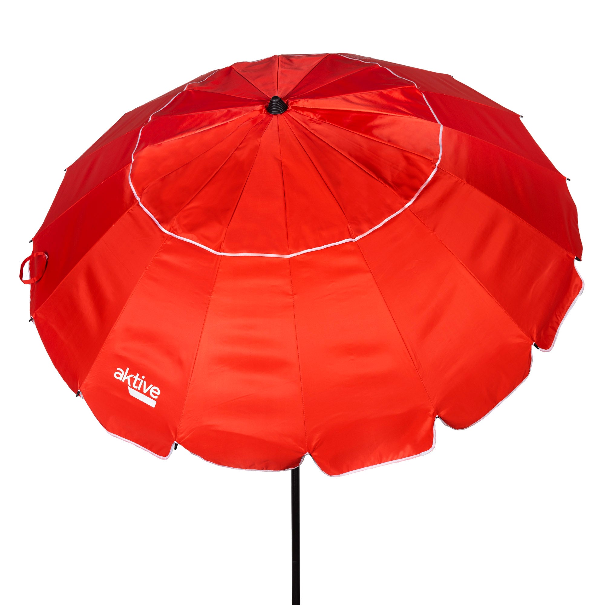 Aktive Guarda-Sol de Praia Anti-Vento 16 Varetas 220 cm Vermelho