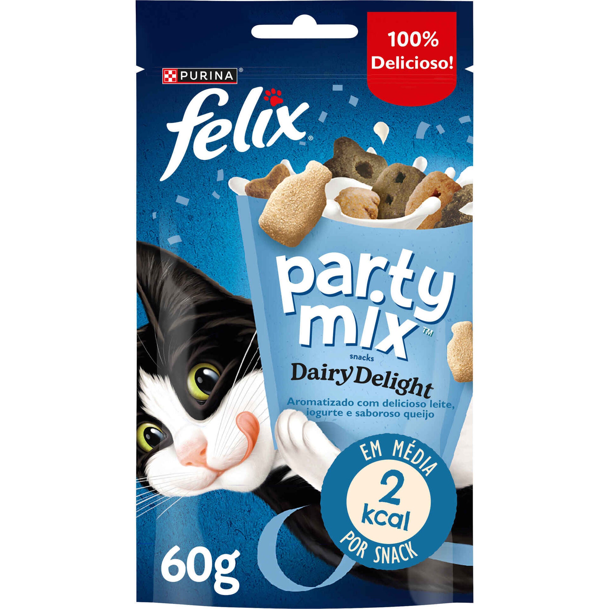 Purina Felix Party Mix Dairy Delight Snack para Gato Adulto 60 g