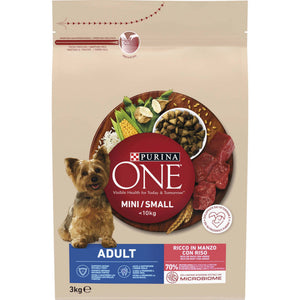 Purina One Mini Ração Cão Adulto Vaca e Arroz 3 kg