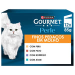 Purina Gourmet Perle Comida Húmida Gato Adulto, Saquetas 12x85 g