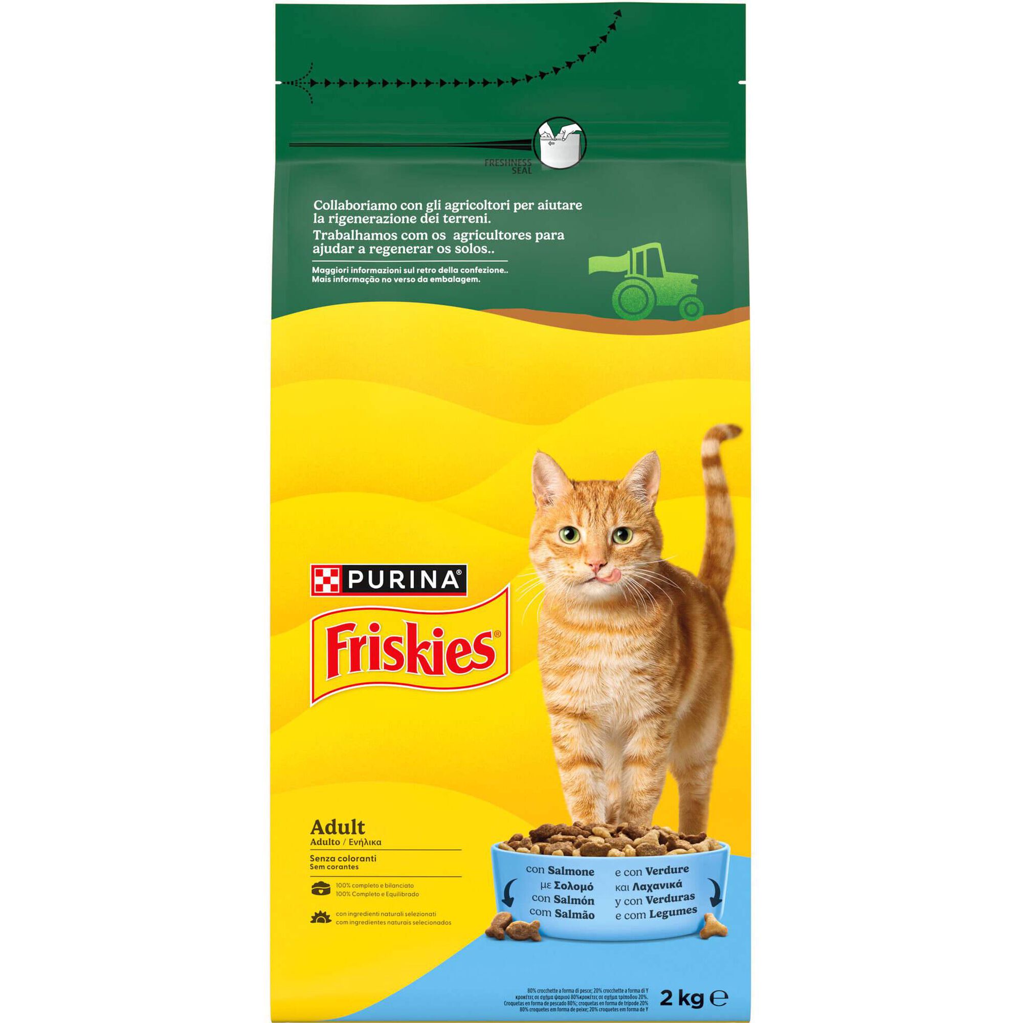 Purina Friskies Ração Seca para Gato Adulto Salmão 4 kg