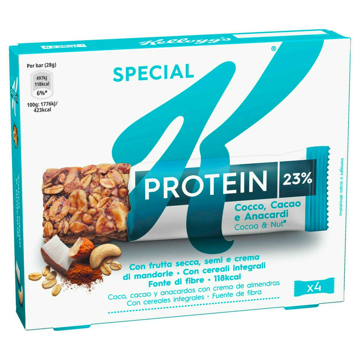 Kellogg'S Special K Proteína Coco, Cacau e Caju 112 g