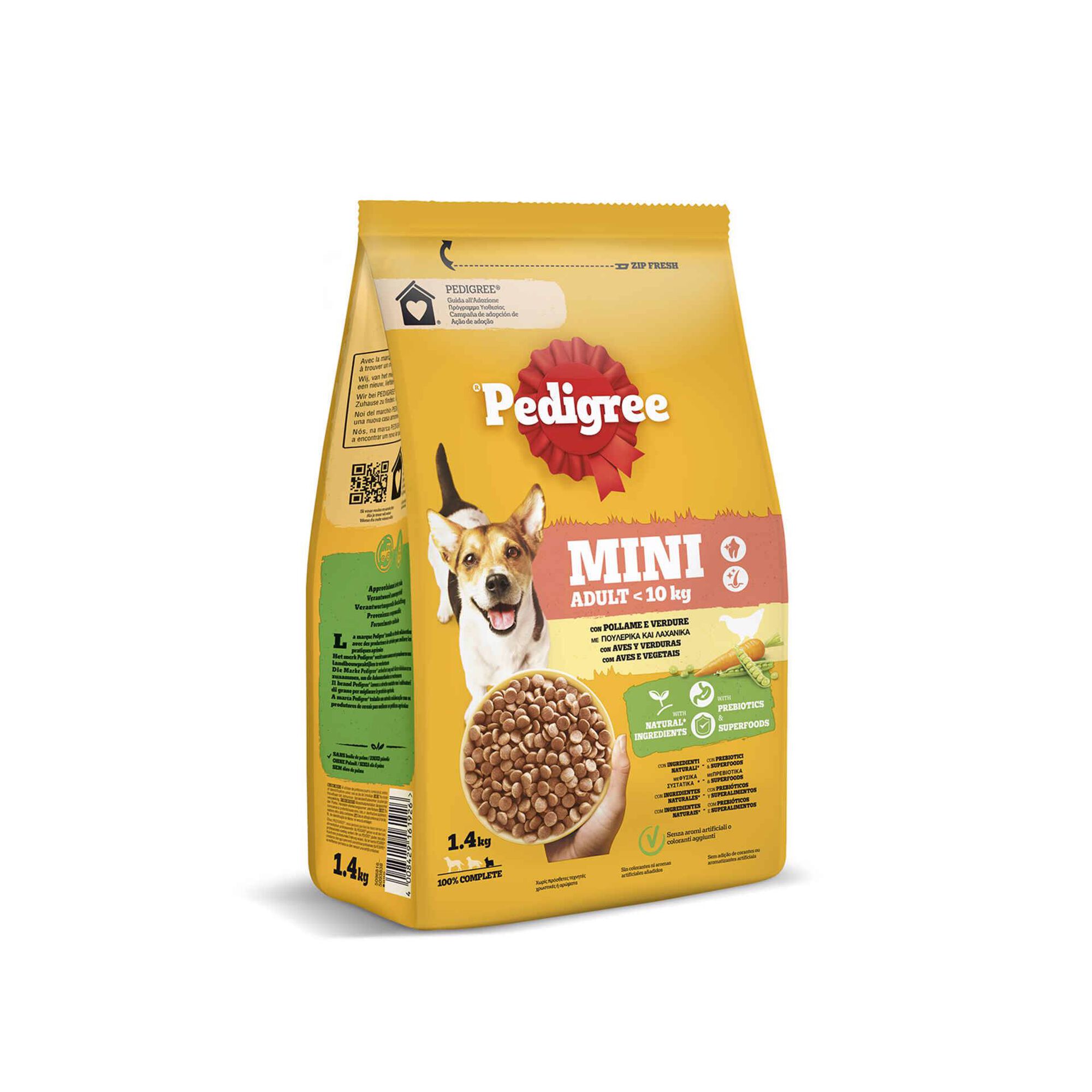 Ração para Cão Adulto Mini Pedigree Galinha e Legumes 1,4kg