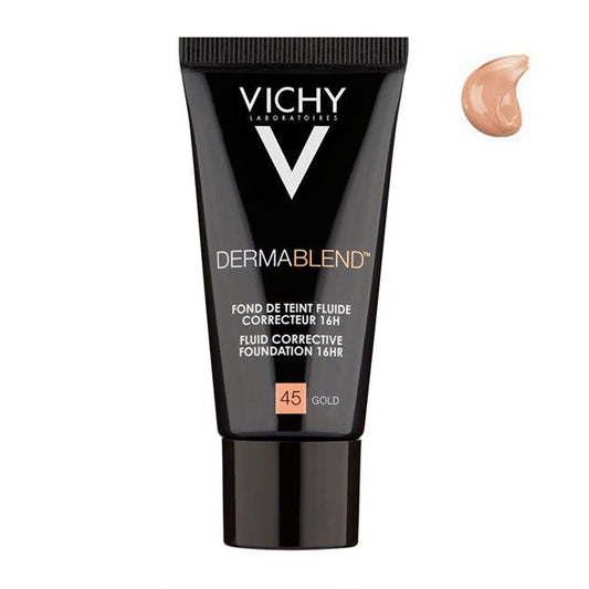 Vichy Dermablend Fondo de Maquillaje Corrector Fluido 30ml Color: 45 Gold