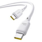 Baseus Cabo Silky Series Fast Charging Type-C To Type-C 100W 1M Moon White
