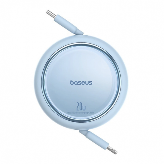 Baseus Cabo Free2Pull Retractable Charging Cabo Usb-C To Ip 20W 1M Galaxy Blue