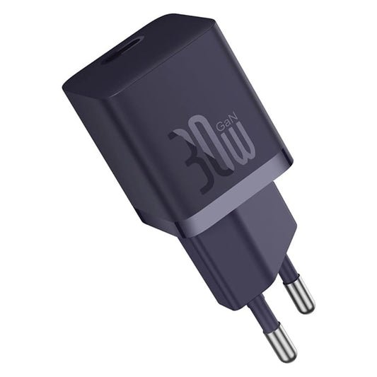 Baseus Carregador GAN5 Fast Charger (Mini) 1C 30W EU Midnight Purple