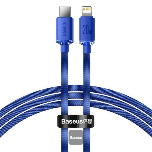 Baseus Cabo Crystal Shine Series Fast Charging Data Type-C To Ip 20W 2M Blue