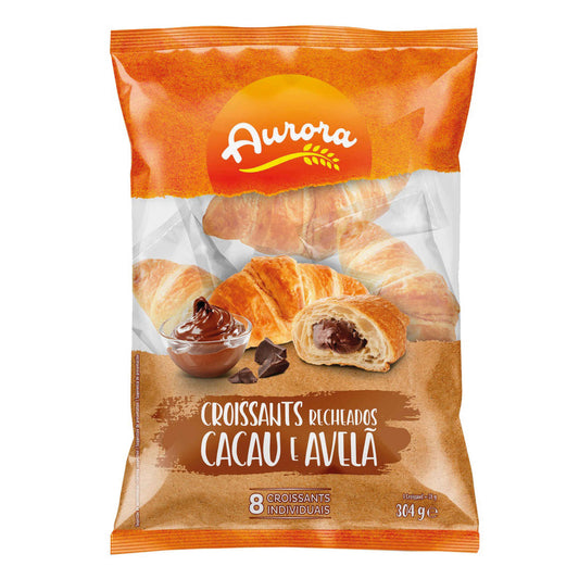 Aurora Croissants com Recheio de Cacau e Avelã 240 gr (8 x 30 gr)