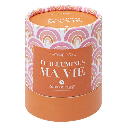 HKH Vela Perfumada Pivoine Rose Copo Vidro