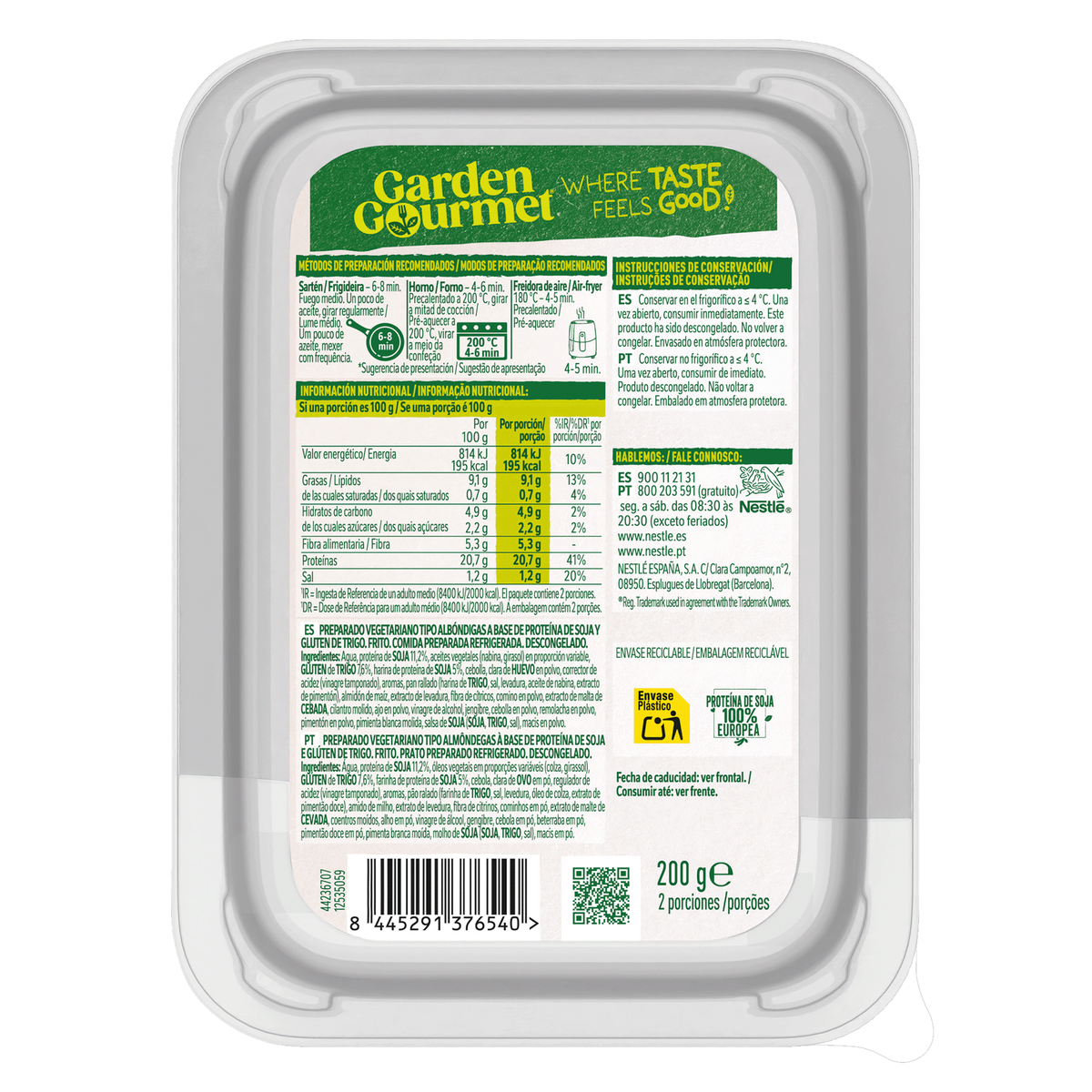 Garden Gourmet Almôndegas de Proteína Vegetal 200 g