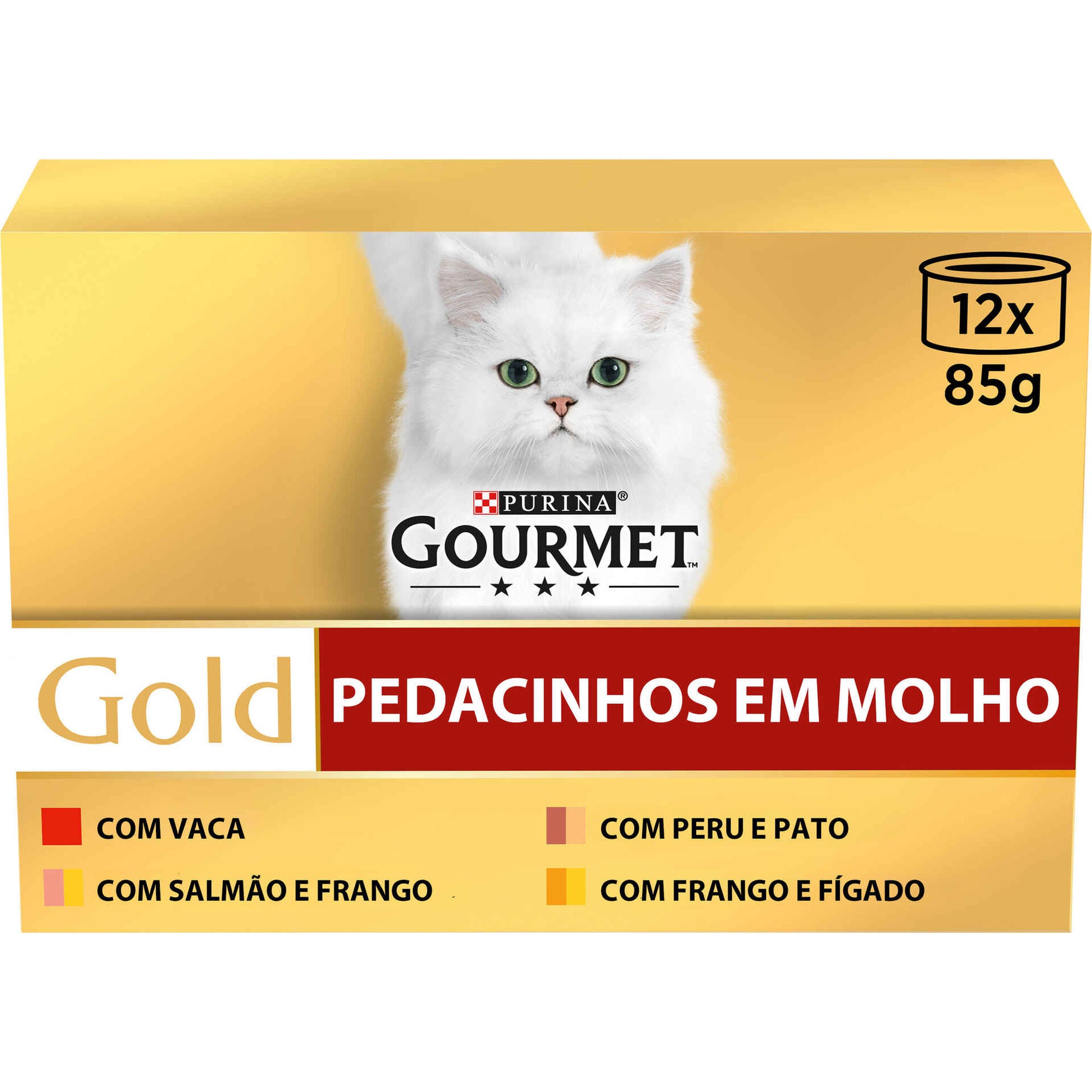 Purina Gourmet Gold Pedacinhos em Molho Seleção Sabores 12x85 g