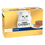 Purina Gourmet Gold Mousse Gato Adulto Peixe do Oceano 12x85 g