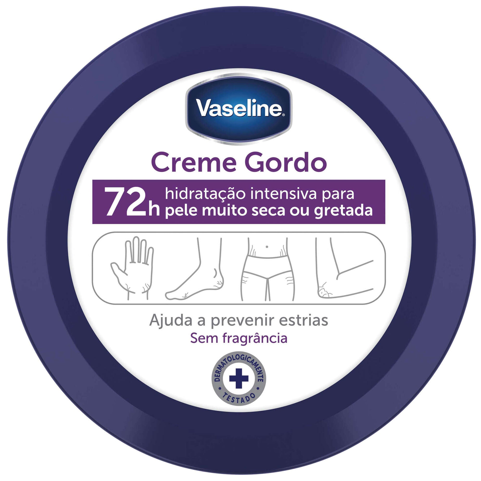 Creme Gordo Hidratação Intensiva 72h Vaseline 250 ml