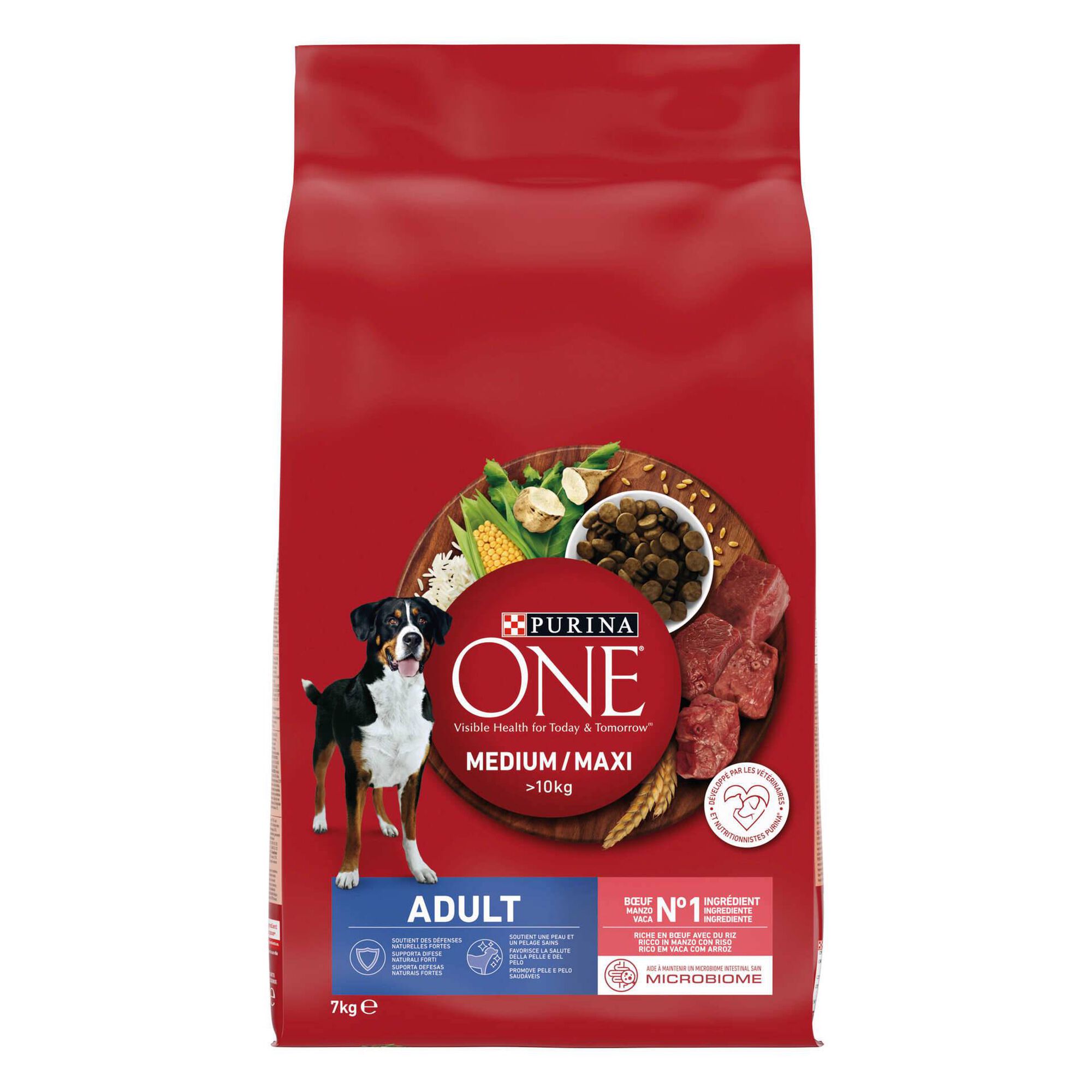 Purina ONE Ração para Cão Adulto Médio/Maxi Vaca e Arroz 2,5 kg