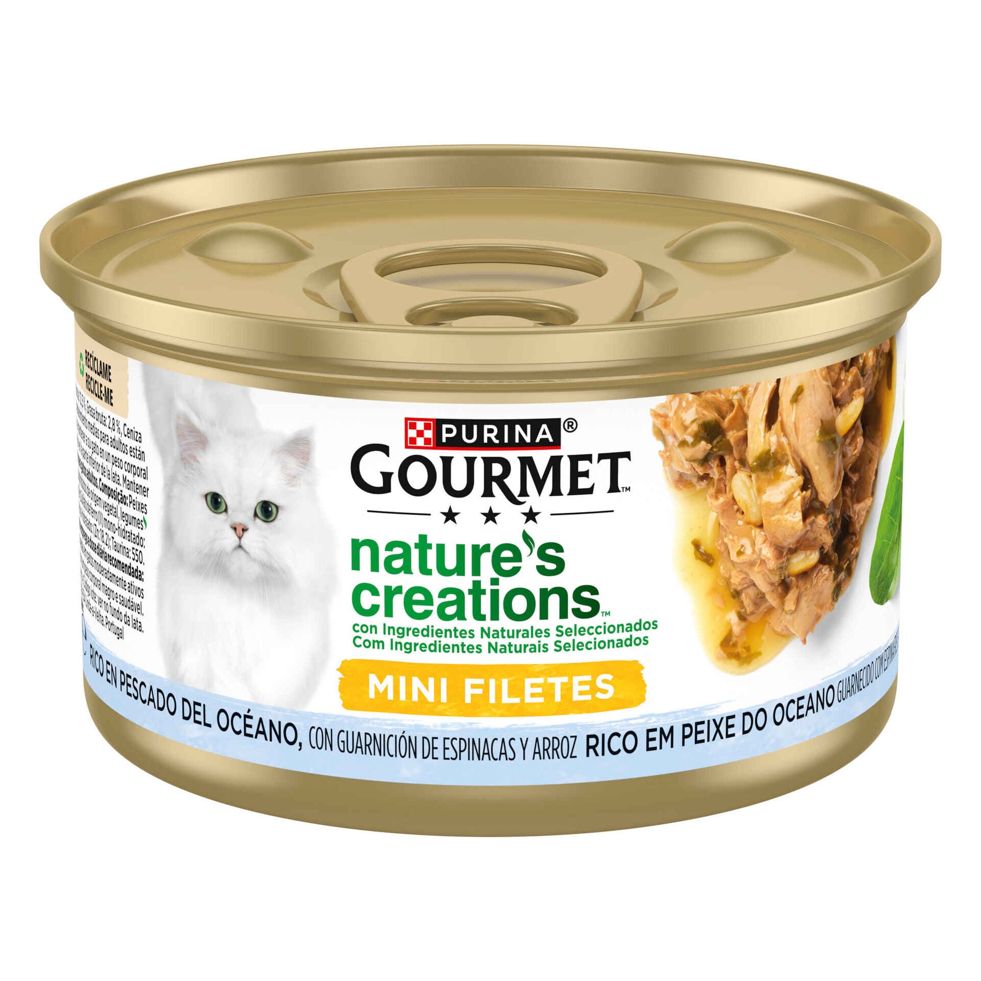 Purina Gourmet Nature's Creations Comida Húmida Gato Adulto Peixe do Oceano 85 g