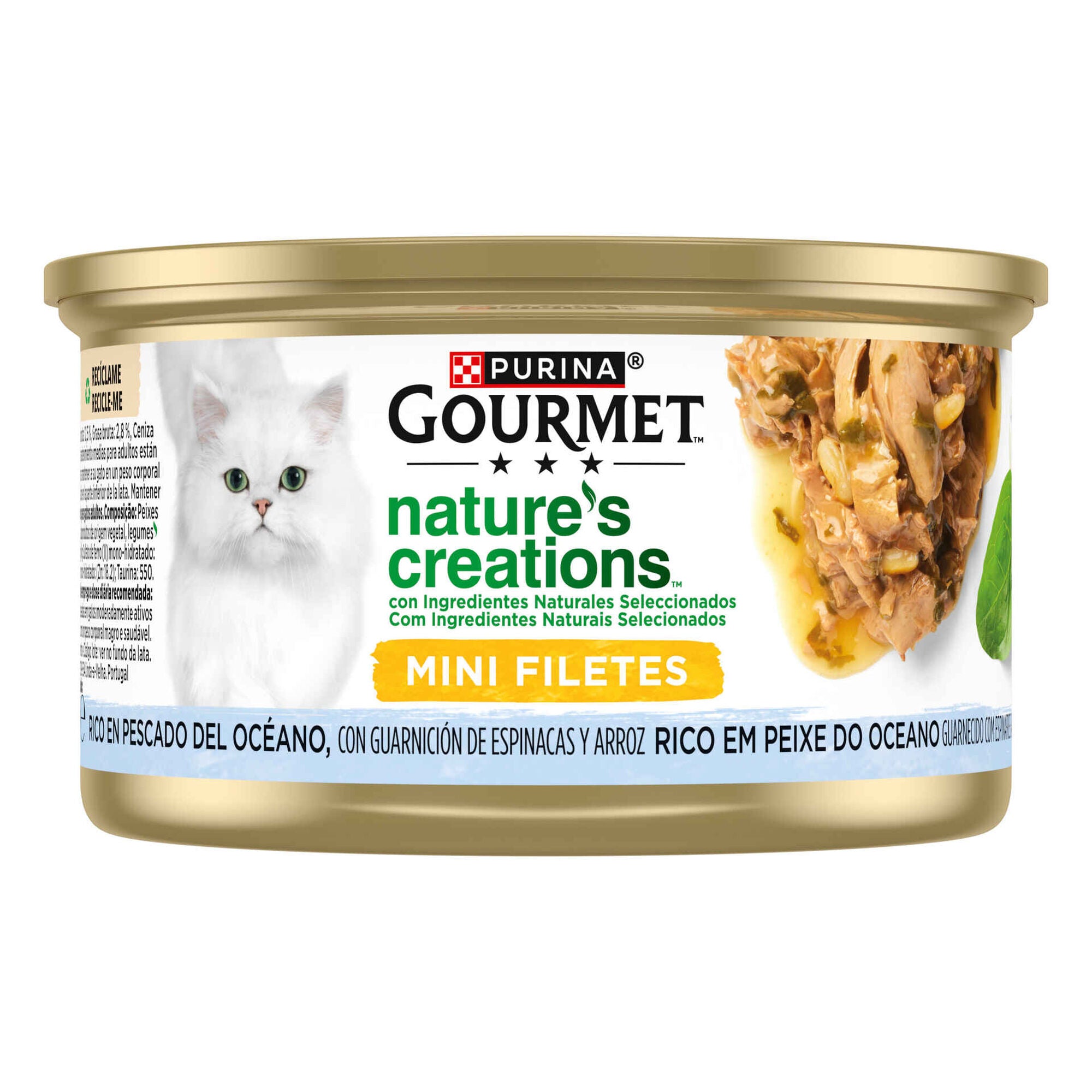 Purina Gourmet Nature's Creations Comida Húmida Gato Adulto Peixe do Oceano 85 g