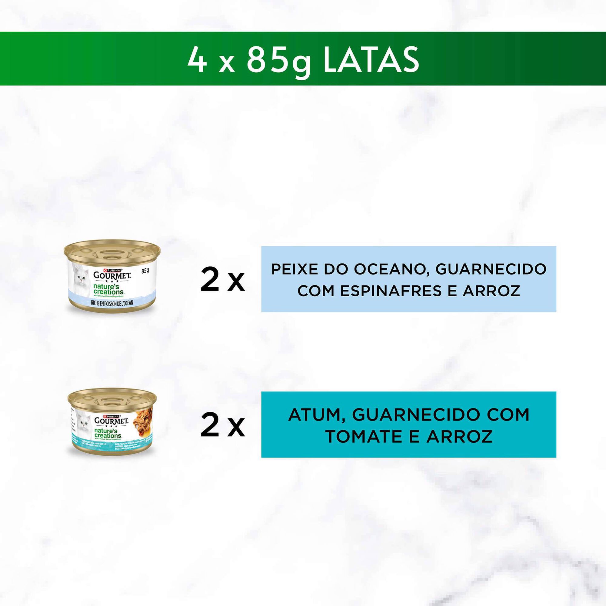 Purina Gourmet Nature's Creations Atum para Gato Adulto 4x85 g