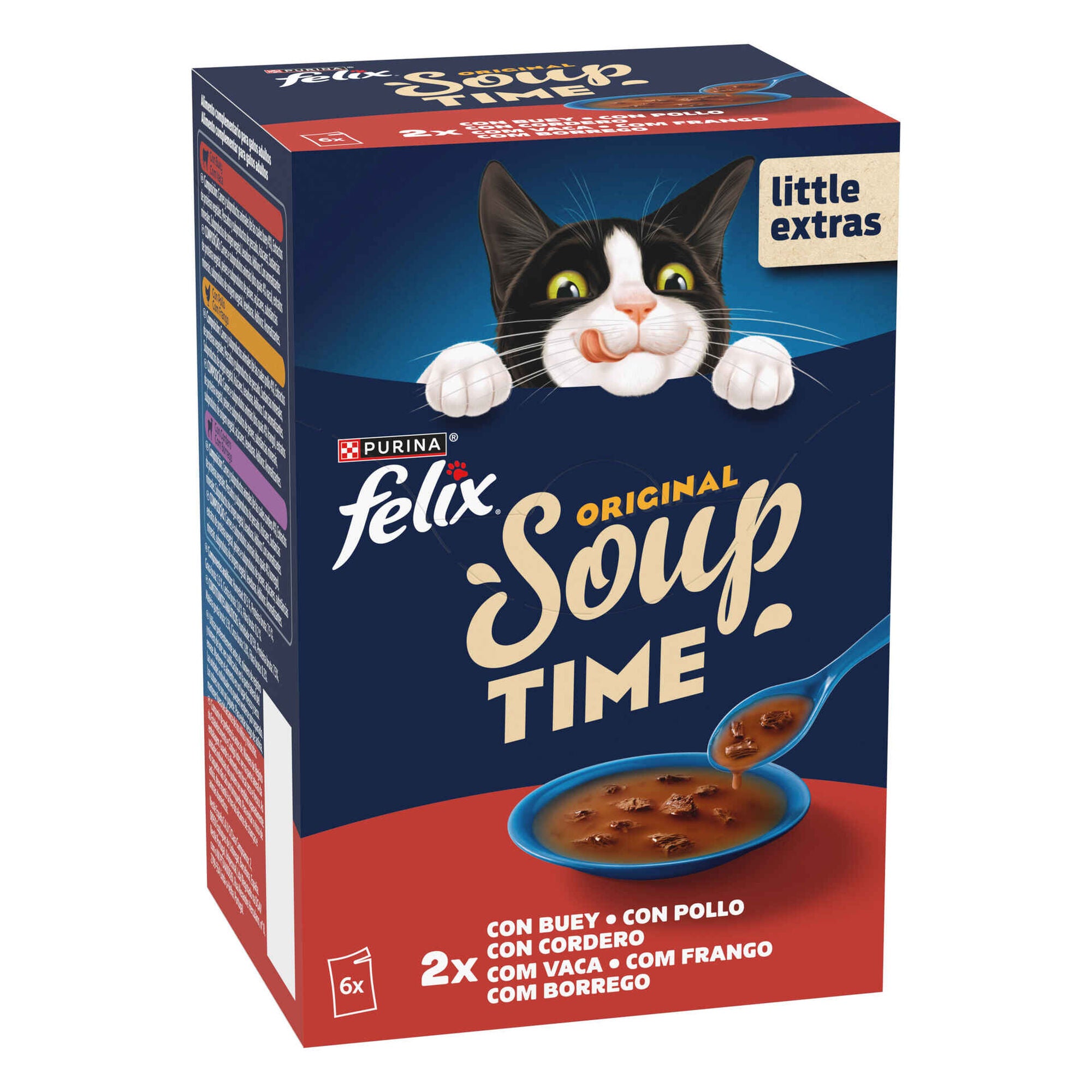 Purina Felix Soup Original para Gato Adulto, 288 g 6x48 g
