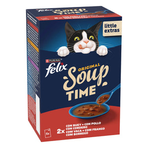 Purina Felix Soup Original para Gato Adulto, 288 g 6x48 g
