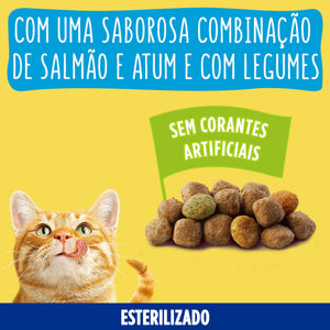 Purina Friskies Ração para Gato Adulto Esterilizado com Salmão 3 kg